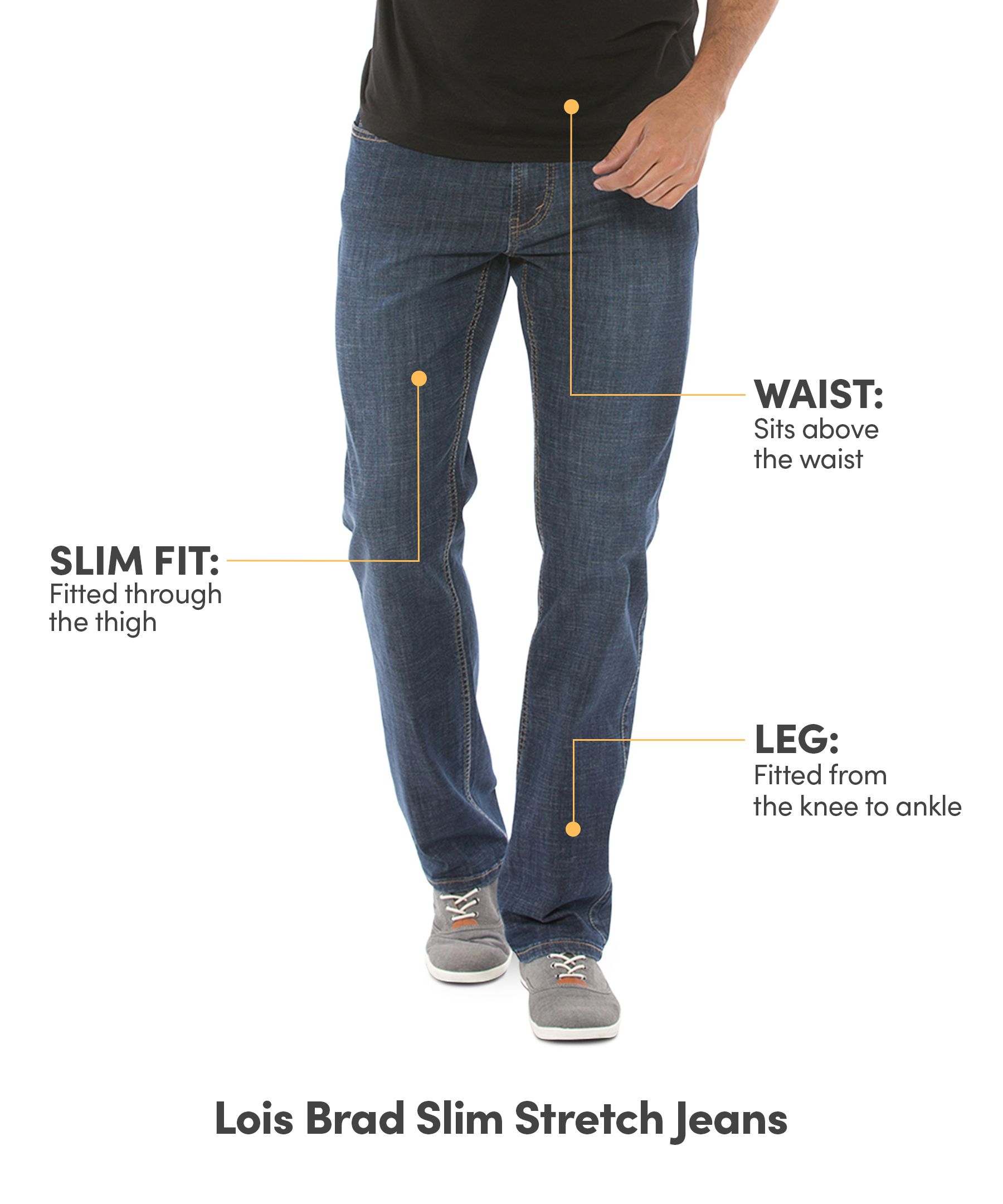Lois Men's Brad Slim Stretch Denim Jeans