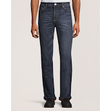 WindRiver Men's T-Max Plaid Flannel Lined Straight Fit Regular Rise Jeans - Dark Wash Front_Flat