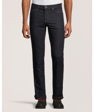Jean à jambe droite WindRiver T-Max à carreaux et à doublure en flanelle, pour hommes