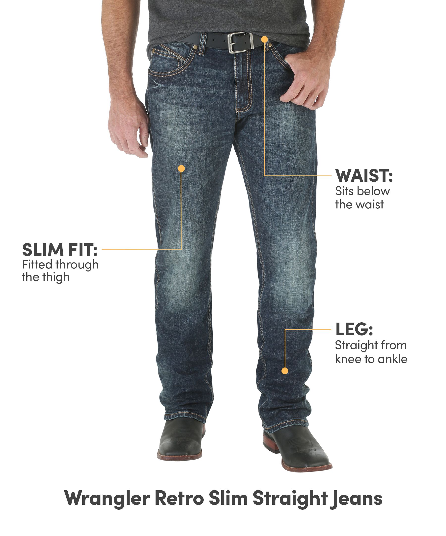 Wrangler Men's Retro Slim Straight Jeans