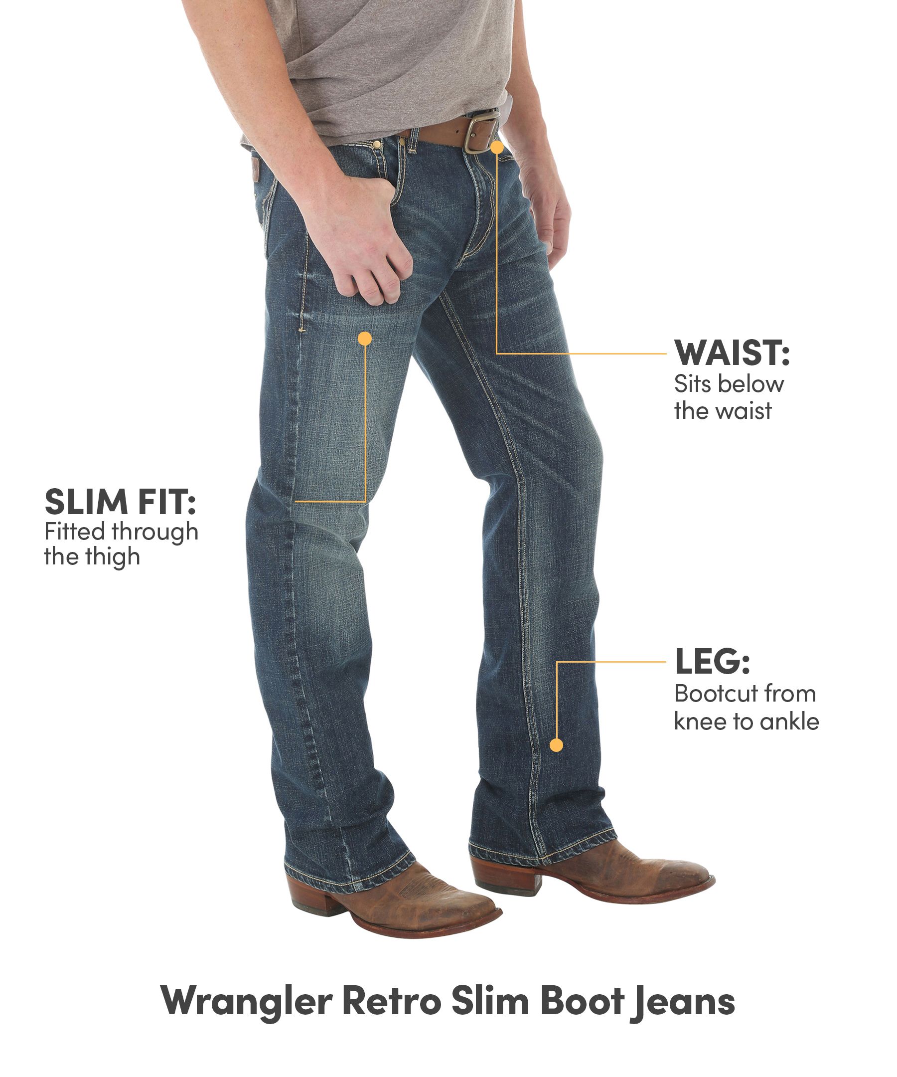 Wrangler Men's Retro Slim Boot Jeans