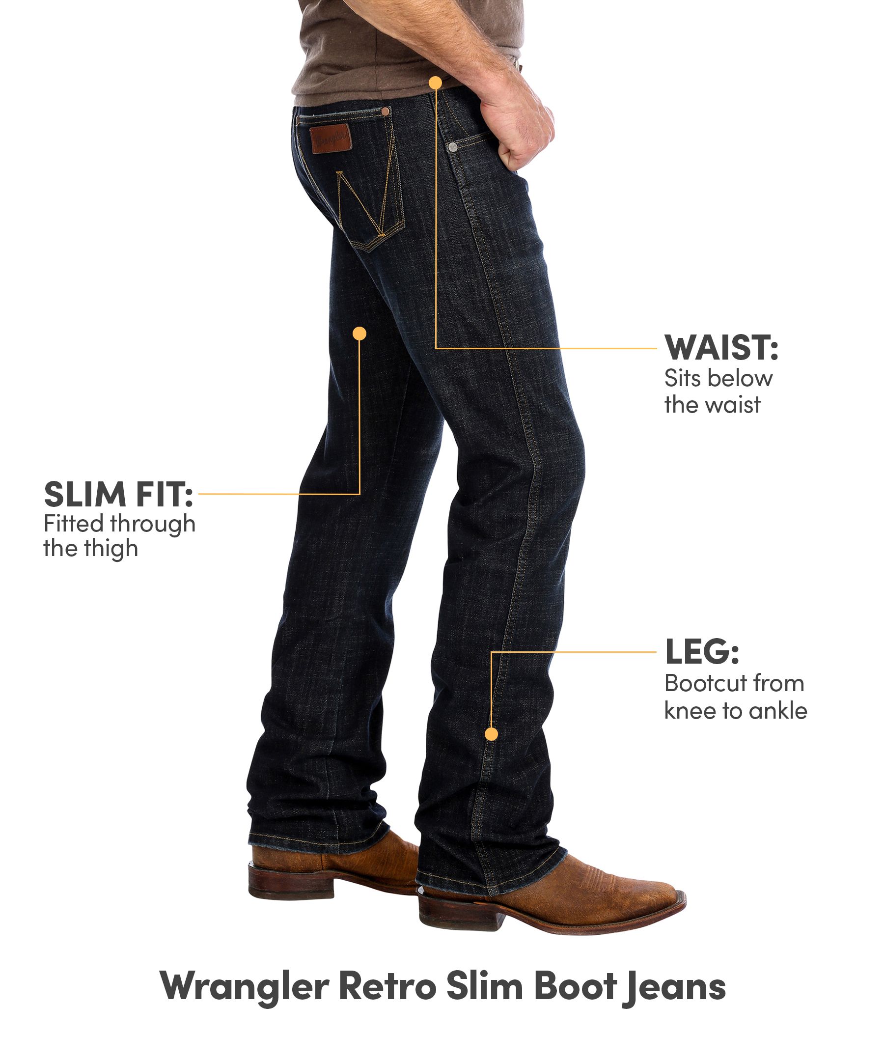 Wrangler Men's Retro Slim Boot Jeans