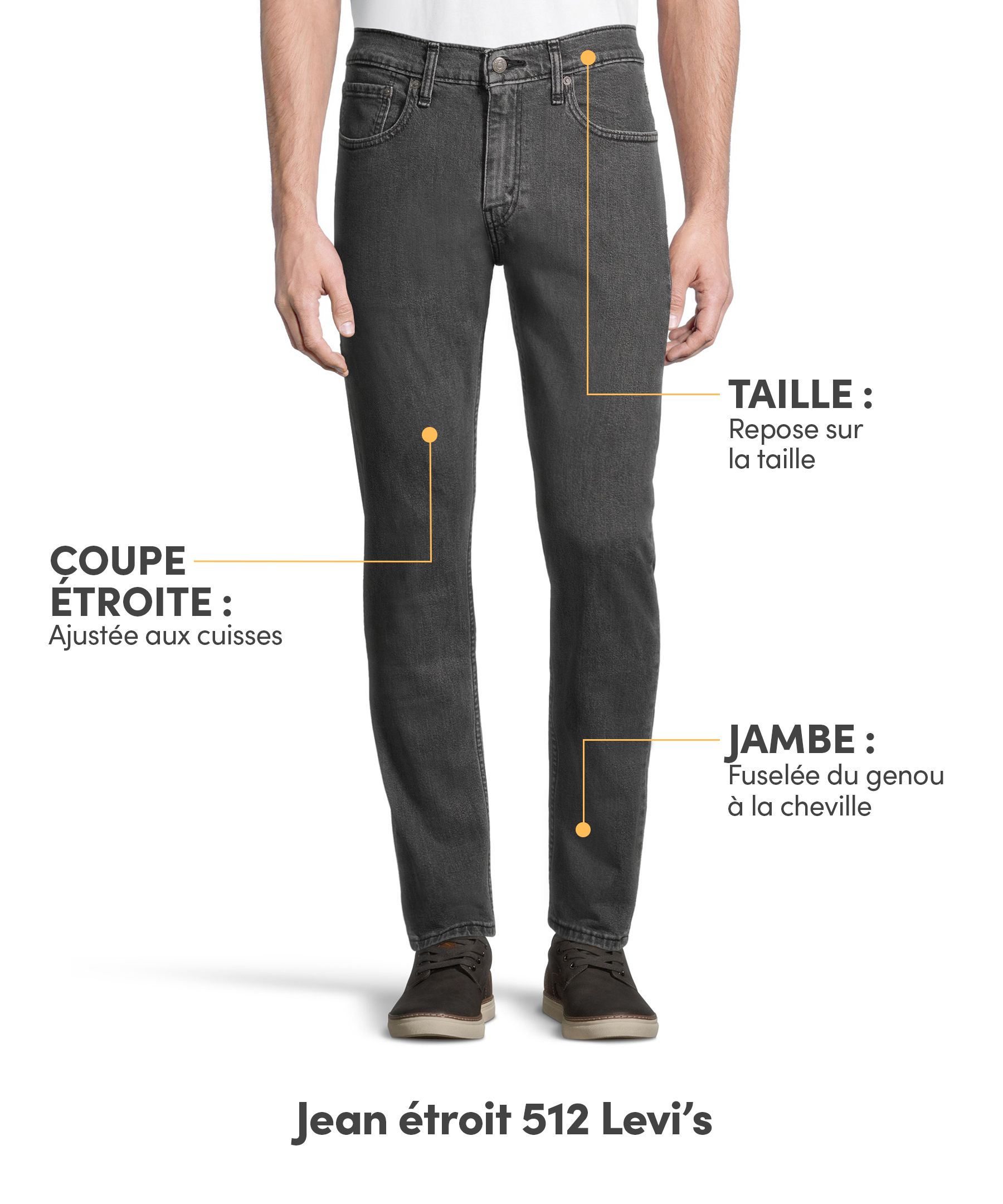 Jean Levi's de coupe étroite, 512, Far Far Away pour hommes