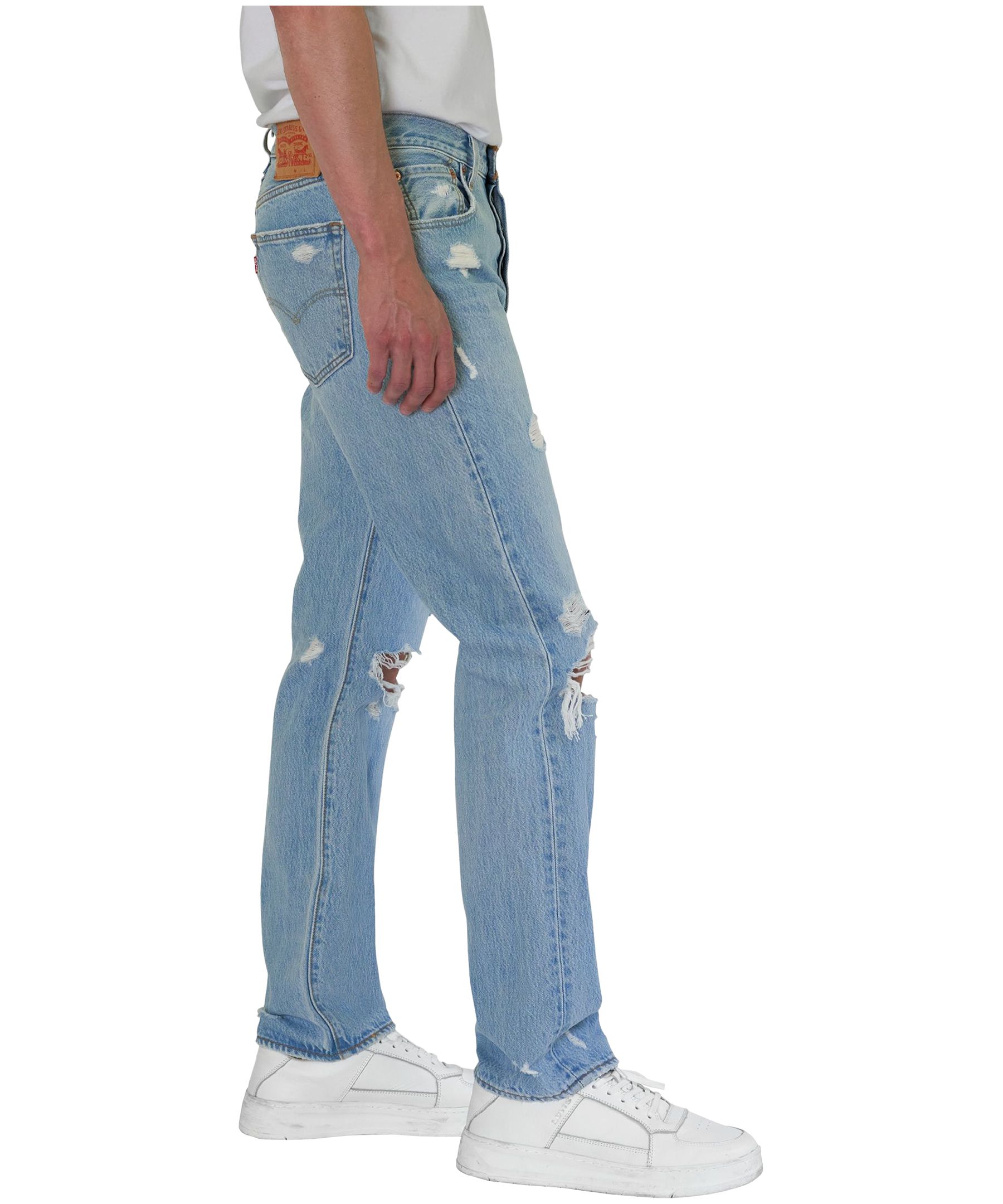 Levi's Men's 501 93 Straight Leg Mid Rise Jeans - Shuttle Light Destructed