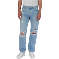 Levi's Men's 501 93 Straight Leg Mid Rise Jeans - Shuttle Light Destructed Front_Flat