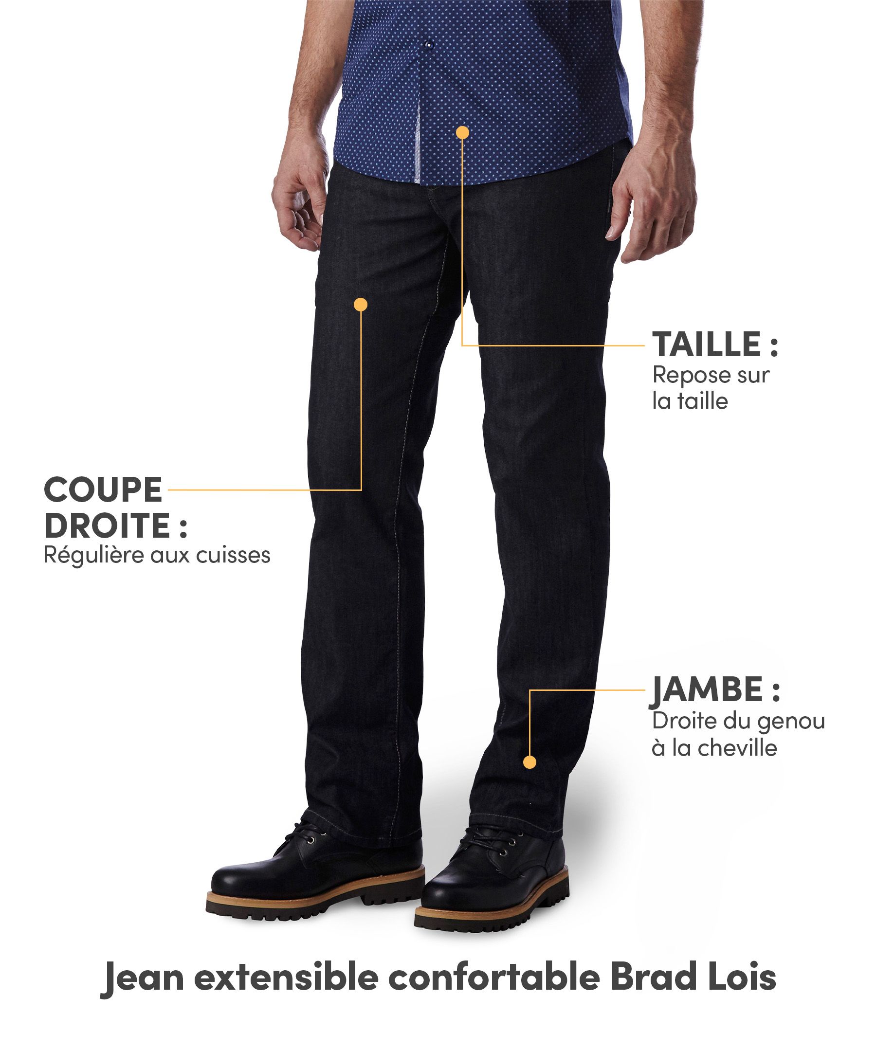 Lois Jean extensible pour hommes, Brad