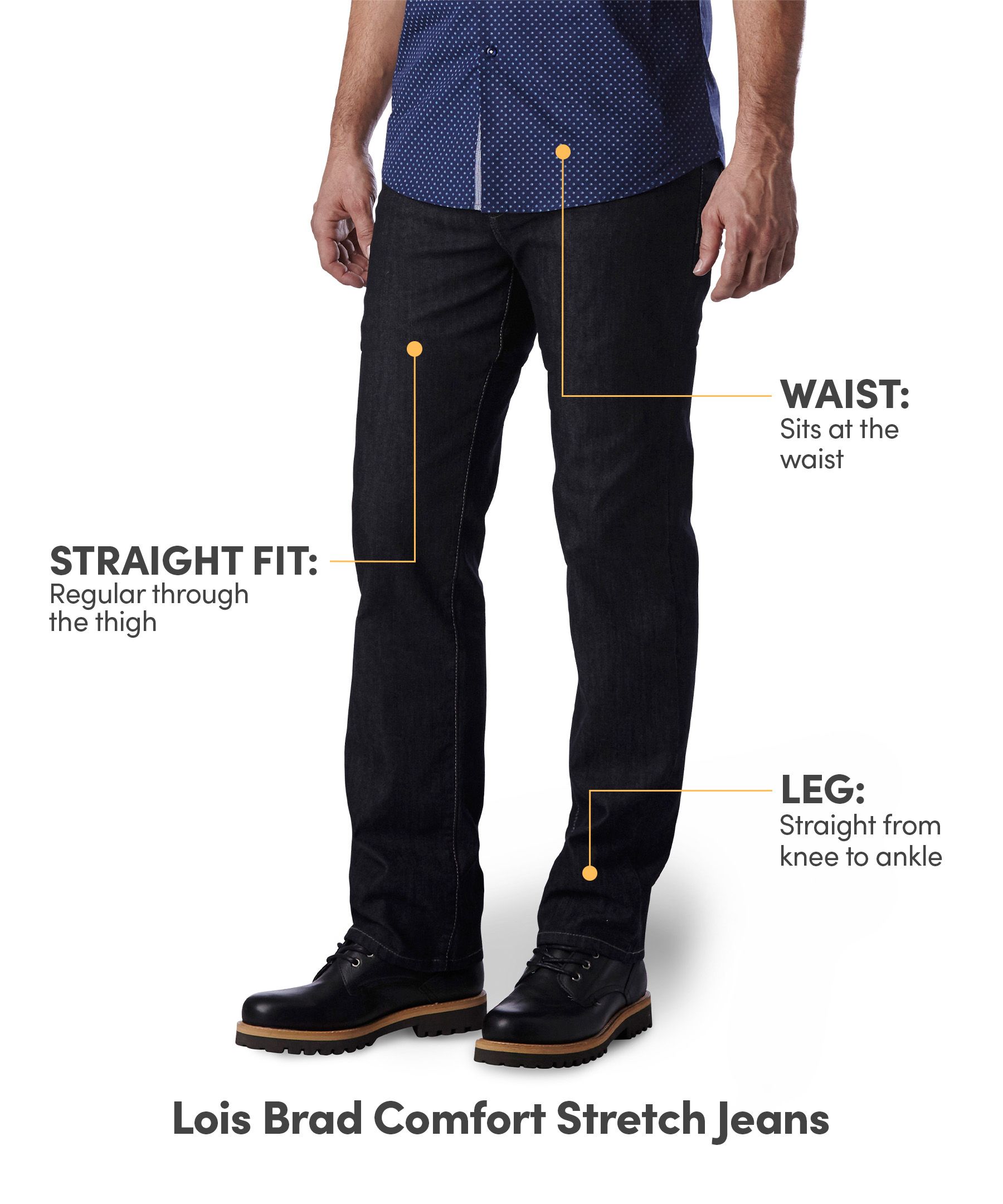 Lois Men's Brad Comfort Stretch Jeans