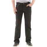 Jean extensible confortable Lois en denim à taille haute pour hommes, Brad L Front_Flat