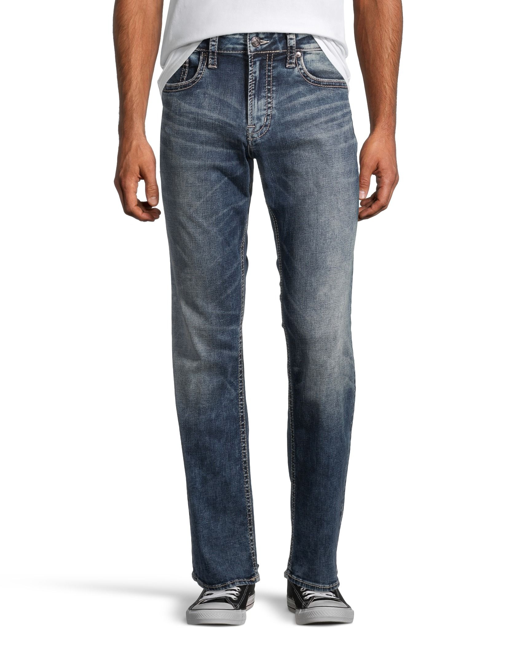 Jean décontracté Silver à extensibilité haut rendement et de coupe droite, pour hommes, Zac