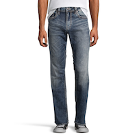 Jean décontracté Silver à extensibilité haut rendement et de coupe droite, pour hommes, Zac Front_Flat