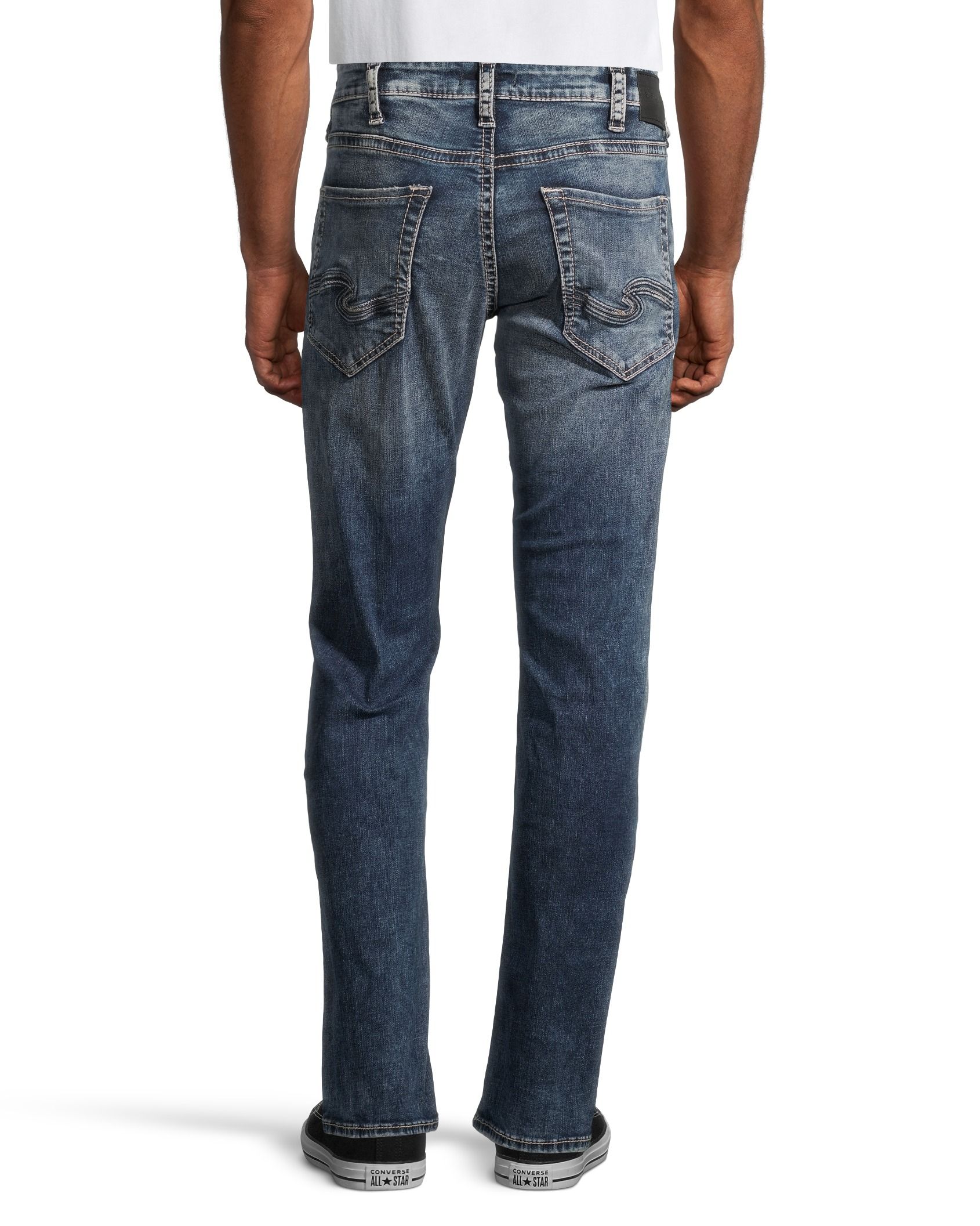 Silver Men's Zac Relaxed Straight Fit Performance Stretch Jeans - Light Wash