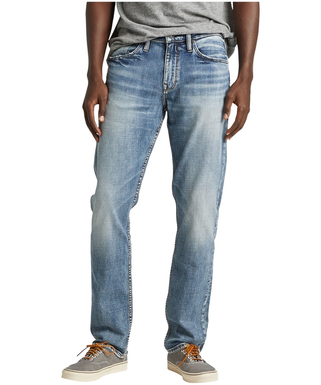 Silver Jean à jambe droite classique pour hommes, Machray