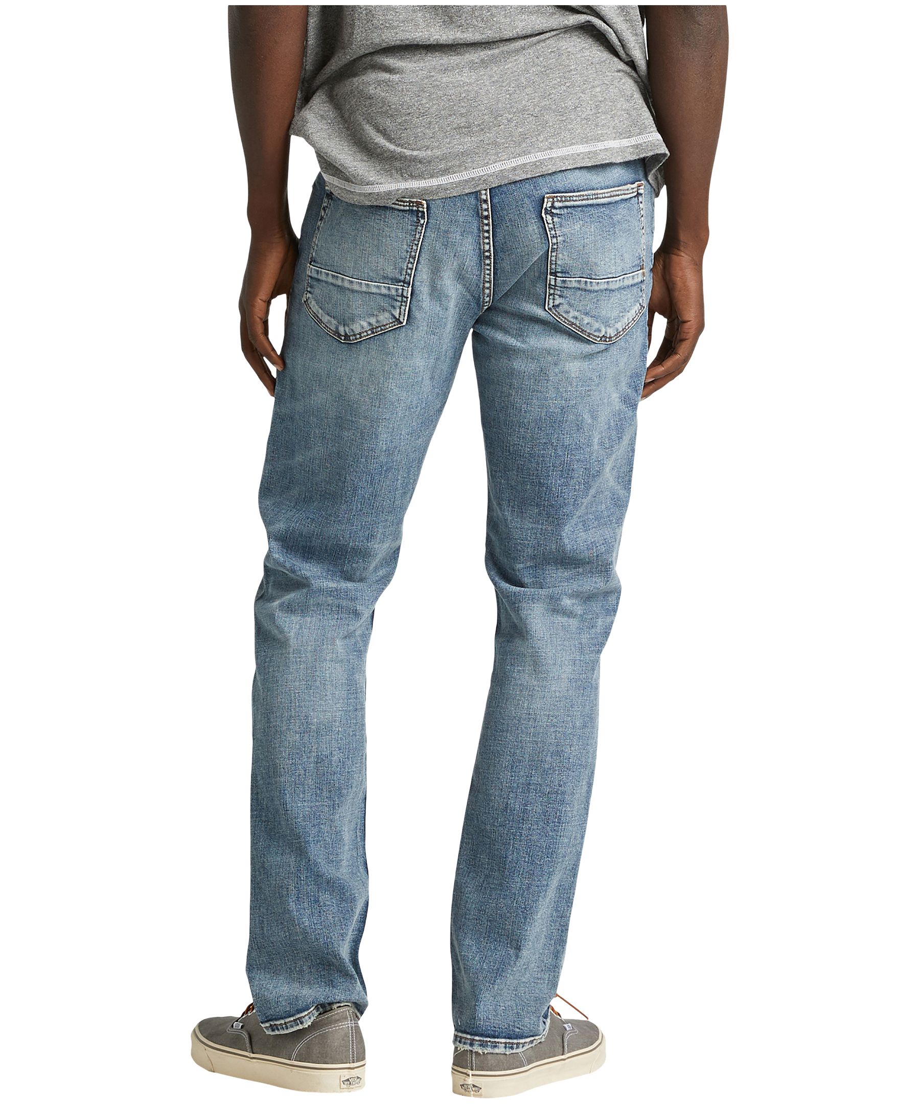 Silver Jean à jambe droite classique pour hommes, Machray