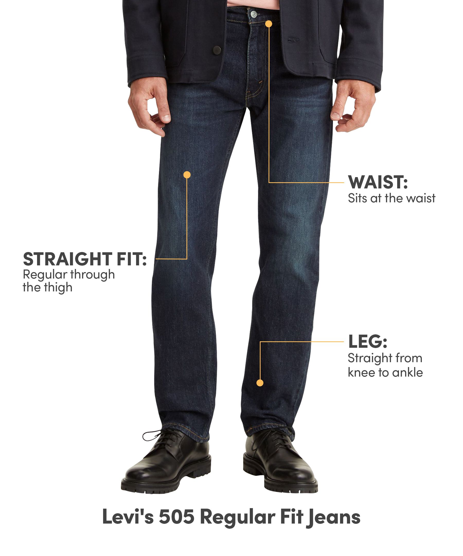 Levi's Men's 505 Durian Tint Overt T3 Regular Fit Jeans