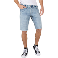 Silver Men's Zac Relaxed Fit Light Wash Shorts Front_Three_Fourths_Angled_Right