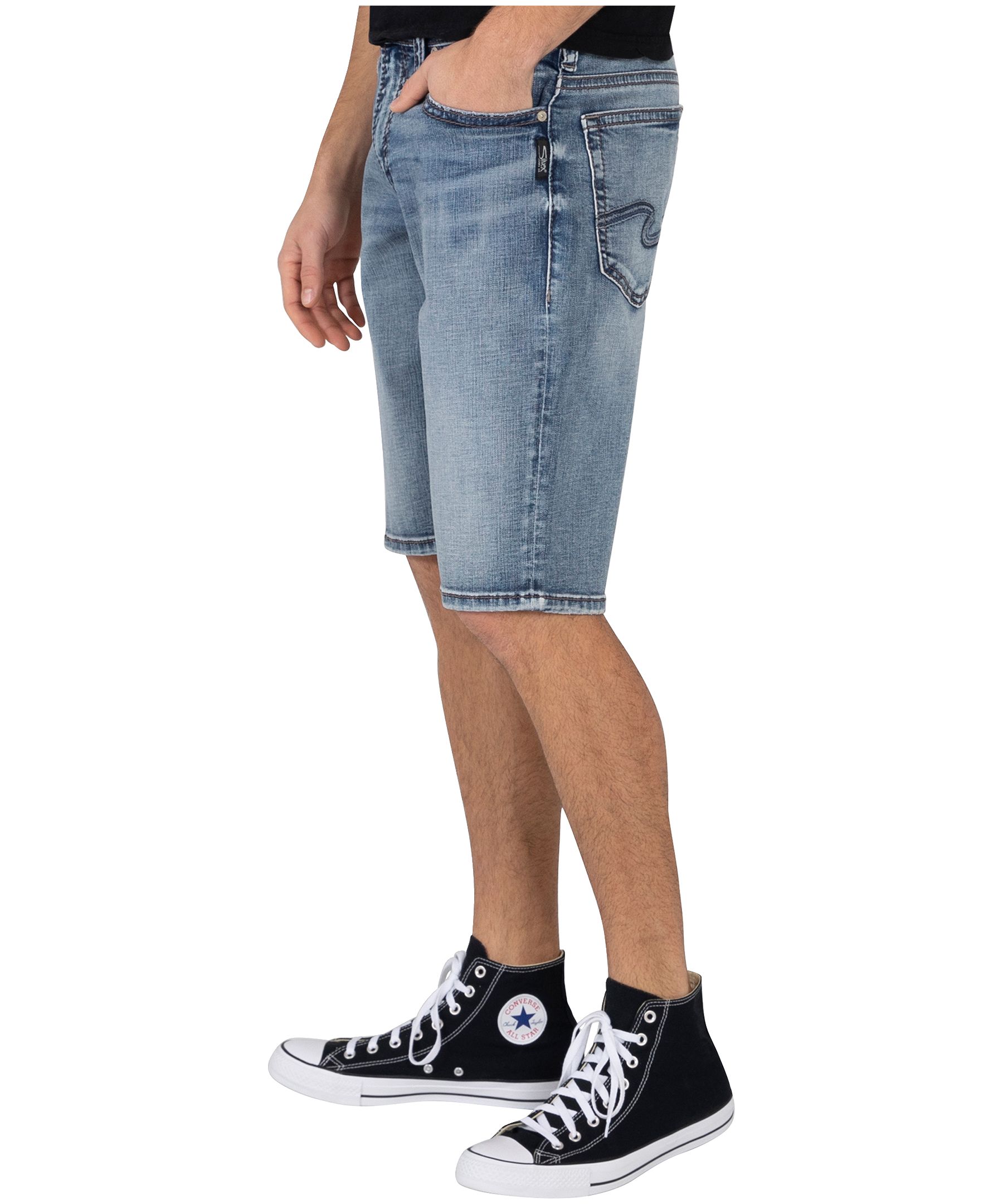 Silver Short au fini délavé moyen pour hommes, Gordie