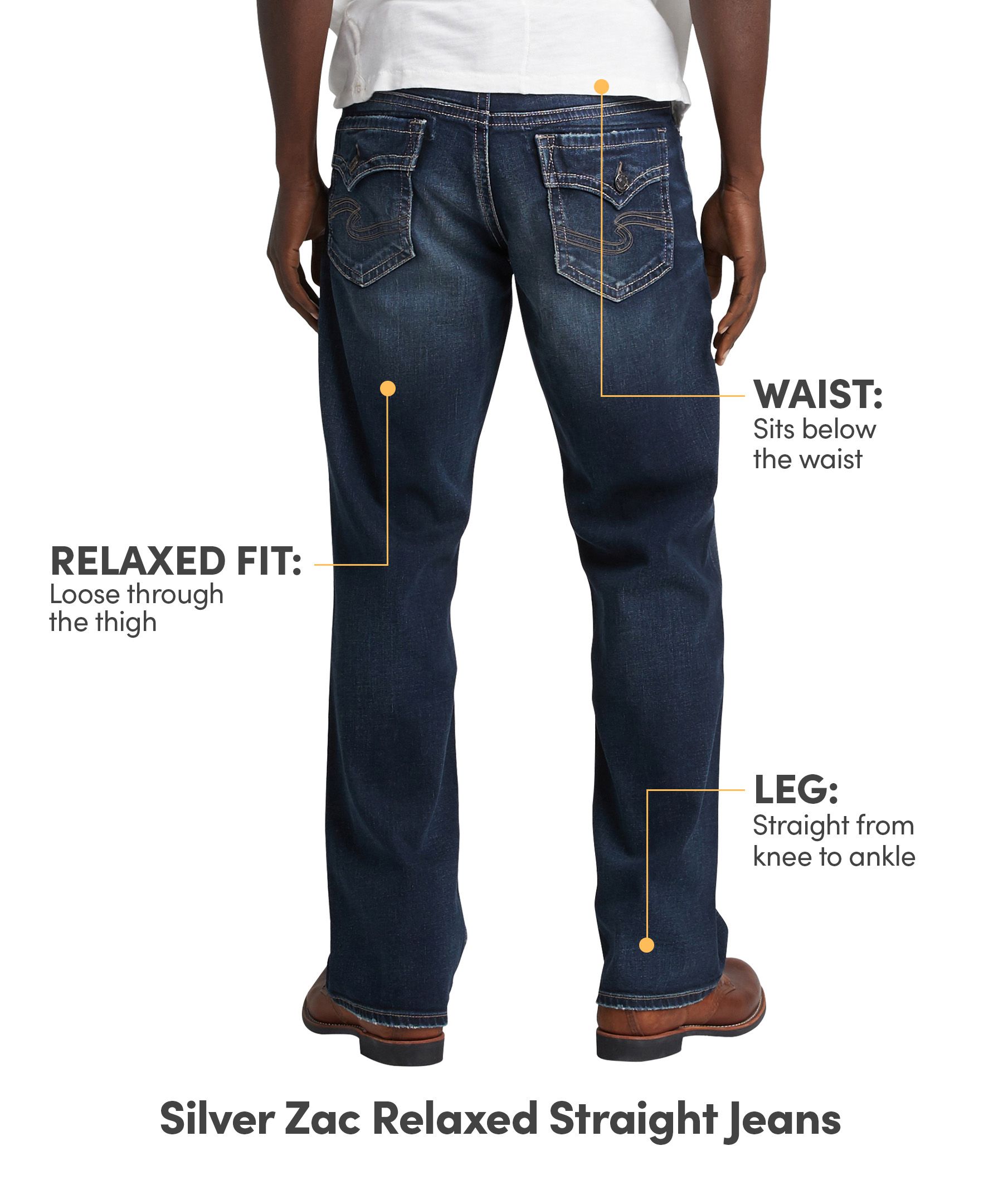 Silver Men's Zac Relaxed Straight Jeans