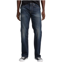 Silver Men's Zac Relaxed Straight Jeans Front_Flat
