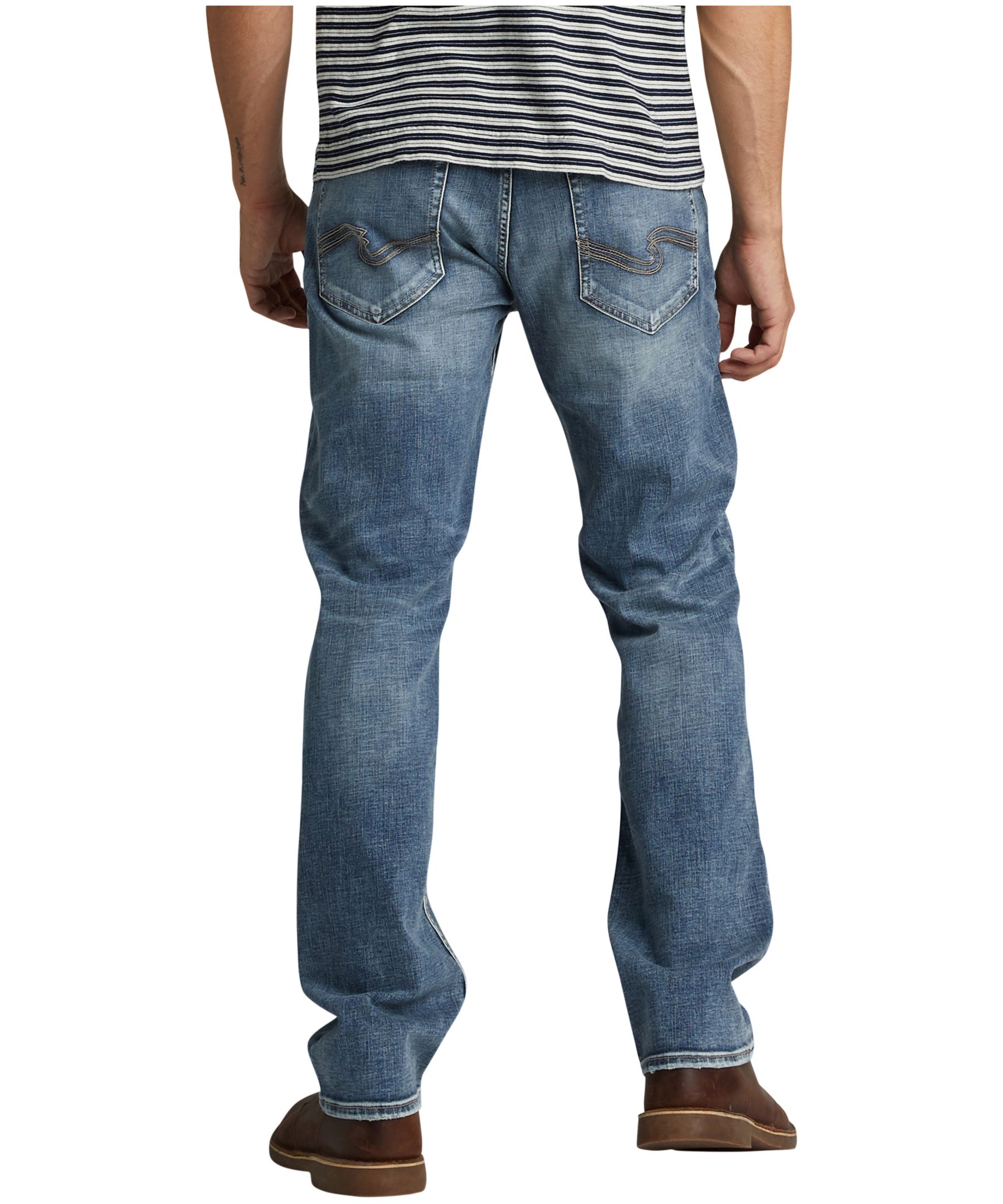 Silver Men's Grayson Easy Fit Straight Leg Medium Wash Jeans