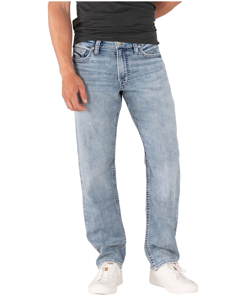 Silver Men's Eddie Relaxed Fit Tapered Light Wash Jeans | Marks