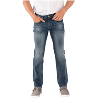 Silver Jean étroit à jambe droite au fini délavé foncé pour hommes, Allan Front_Flat