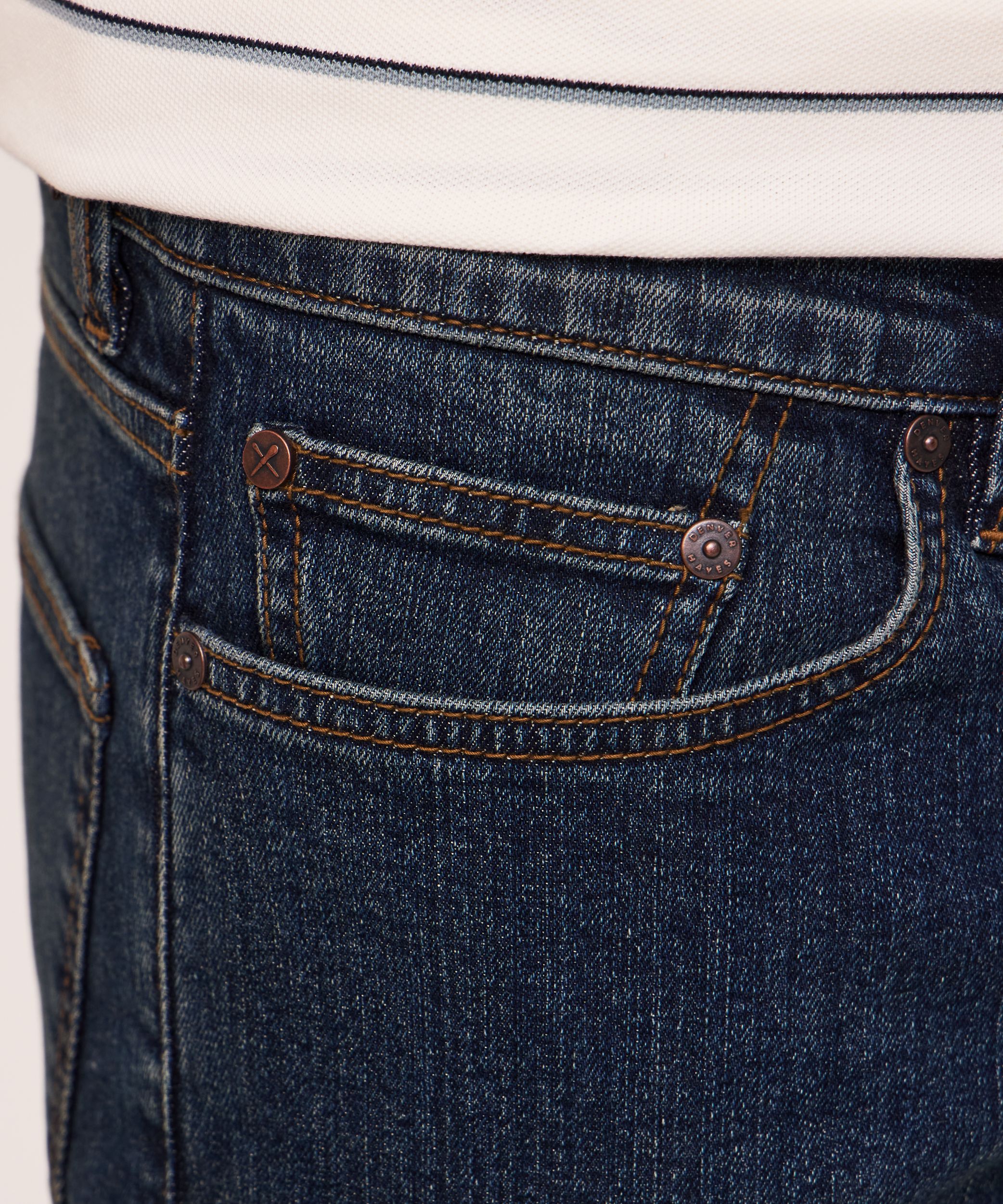 Denver Hayes Men's Value Stretch Straight Fit Jeans