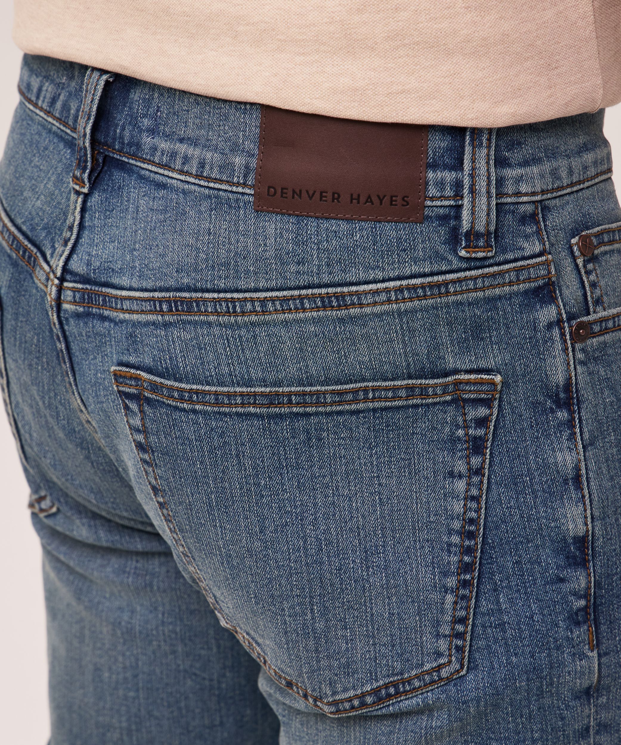 Denver Hayes Men's Value Stretch Straight Fit Jeans