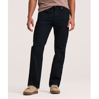 Jeans extensibles abordables à jambe droite Denver Hayes - Noir Front_Flat