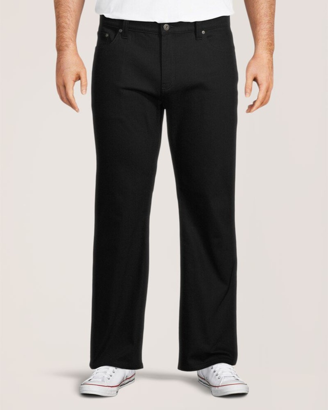 Jeans extensibles abordables à jambe droite Denver Hayes - Noir