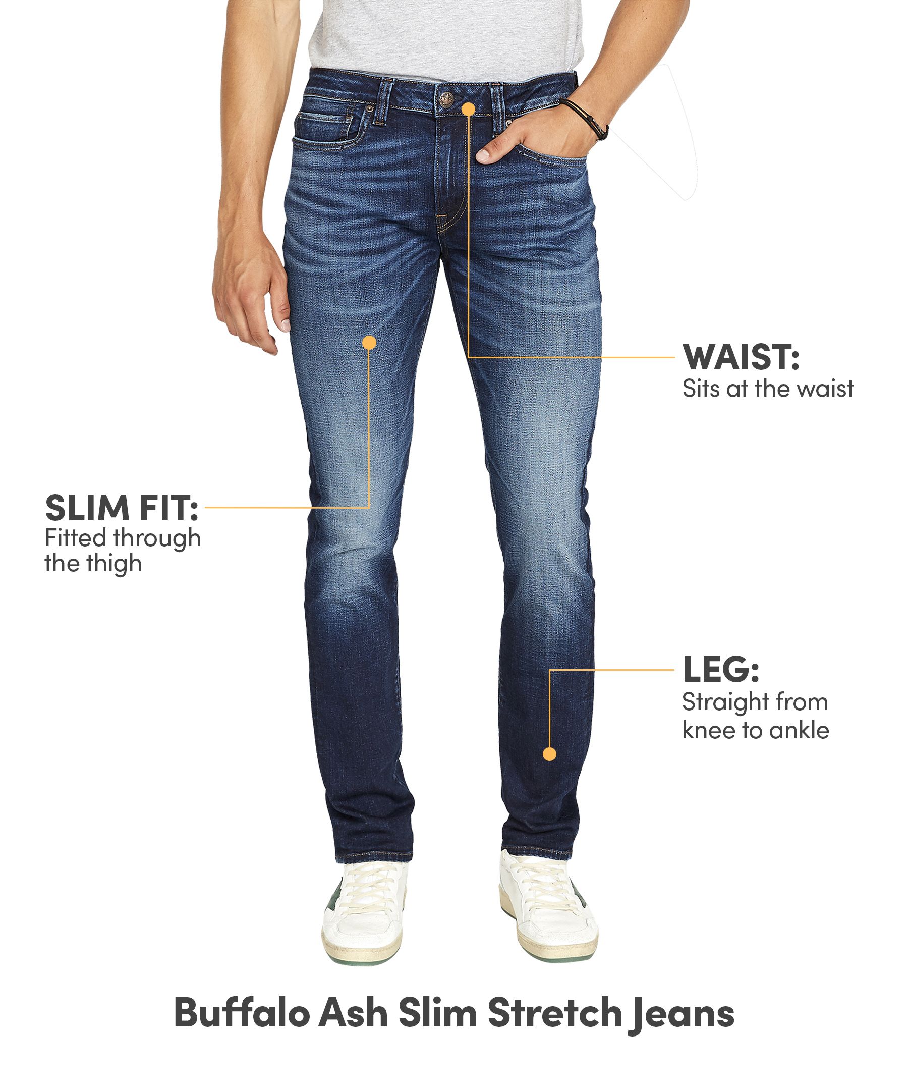 Buffalo Men's Ash Slim Leg Stretch Jeans