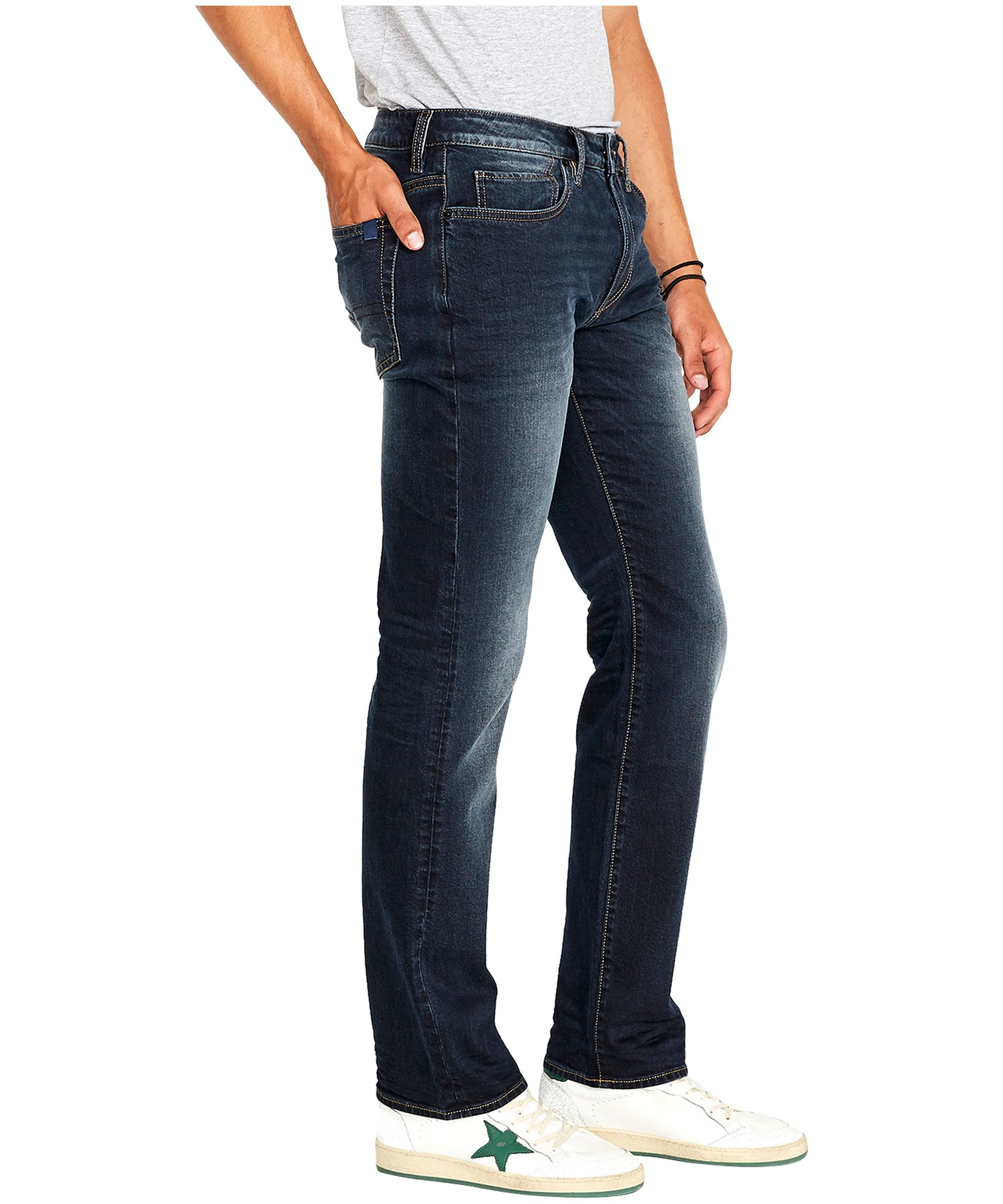 Buffalo Men's Driven Mid Rise Relaxed Fit Straight  Stretch Jeans