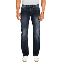 Jean extensible Buffalo de coupe décontractée à taille mi-basse et à jambe droite, pour hommes, Driven Front_Flat