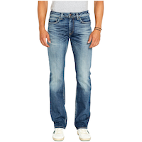 Buffalo Men's Driven Relaxed Mid Rise Straight Leg Stretch Jeans Front_Flat