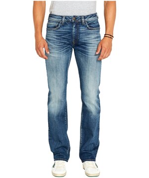 Buffalo Men's Driven Relaxed Mid Rise Straight Leg Stretch Jeans