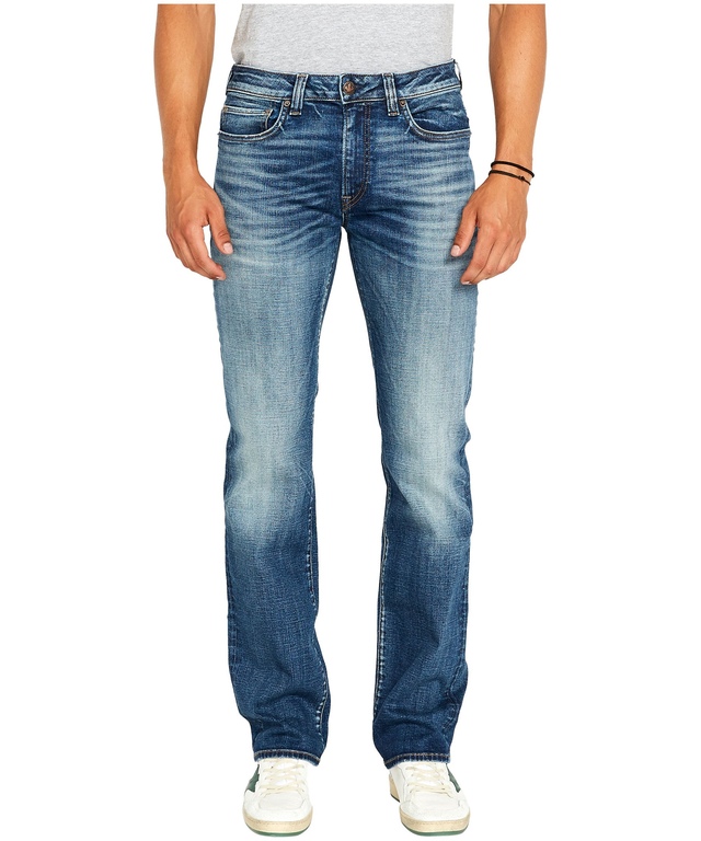 Buffalo Men's Driven Relaxed Mid Rise Straight Leg Stretch Jeans