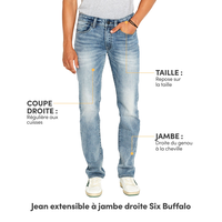 Buffalo Men's Six Straight Leg Stretch Jeans