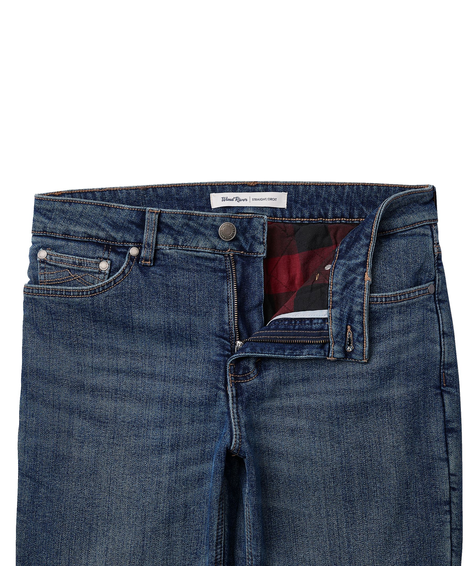 Jean droit T-Max® Element pour homme à doublure en flanelle à carreaux de WindRiver