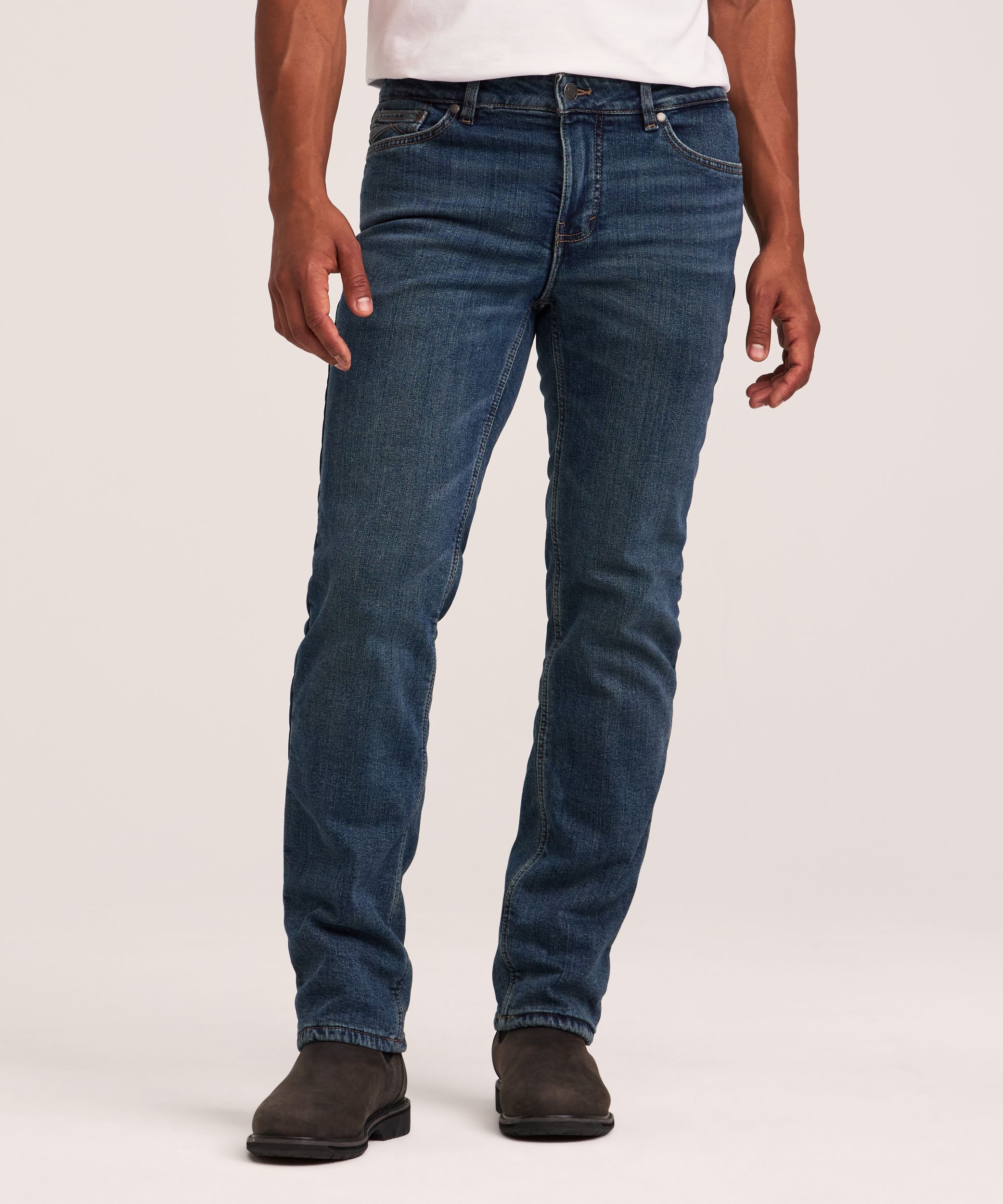 Jean droit T-Max® Element pour homme à doublure en flanelle à carreaux de WindRiver