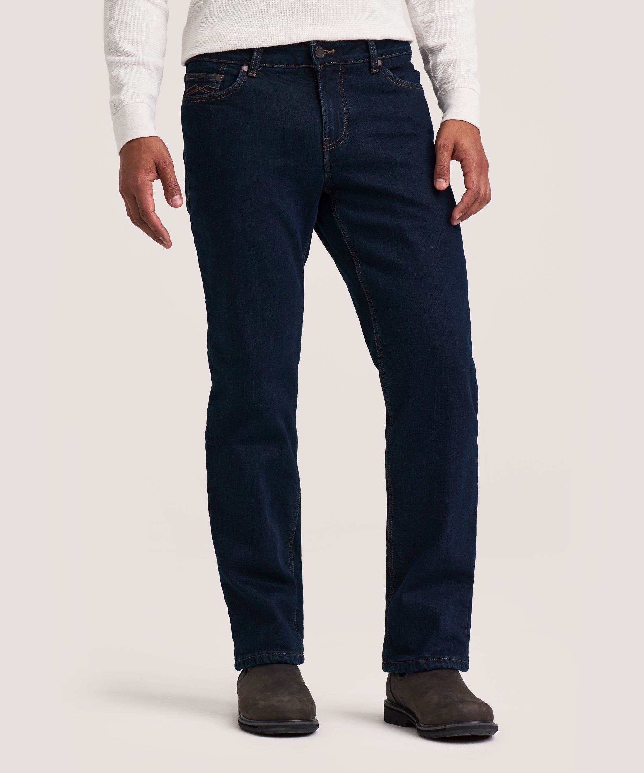 WindRiver Men's Plaid Flannel Lined T-Max® Element Straight Leg Jeans