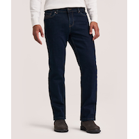 WindRiver Men's Plaid Flannel Lined T-Max® Element Straight Leg Jeans Front_Flat