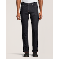 WindRiver Men's Plaid Flannel Lined T-Max® Element Straight Leg Jeans Front_Flat