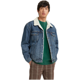 Levi's Men's Sherpa Lined Denim Trucker Jacket -Television Front_Angled_Right