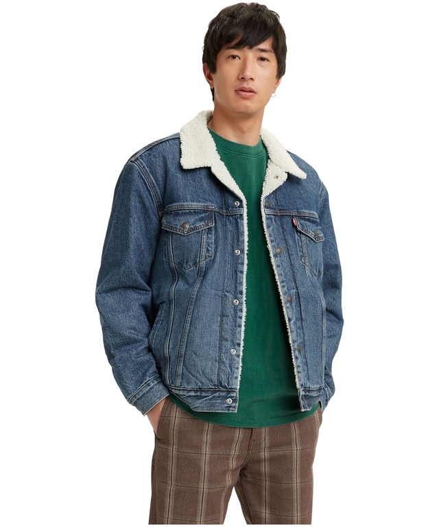 Levi's Men's Sherpa Lined Denim Trucker Jacket -Television