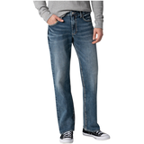 Silver Men's Gordie Loose Fit Straight Leg Jeans Front_Angled_Right