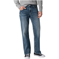 Silver Men's Gordie Loose Fit Straight Leg Jeans Front_Angled_Right