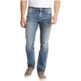 Silver Men's Konrad Performance Stretch Denim Jeans Front_Flat
