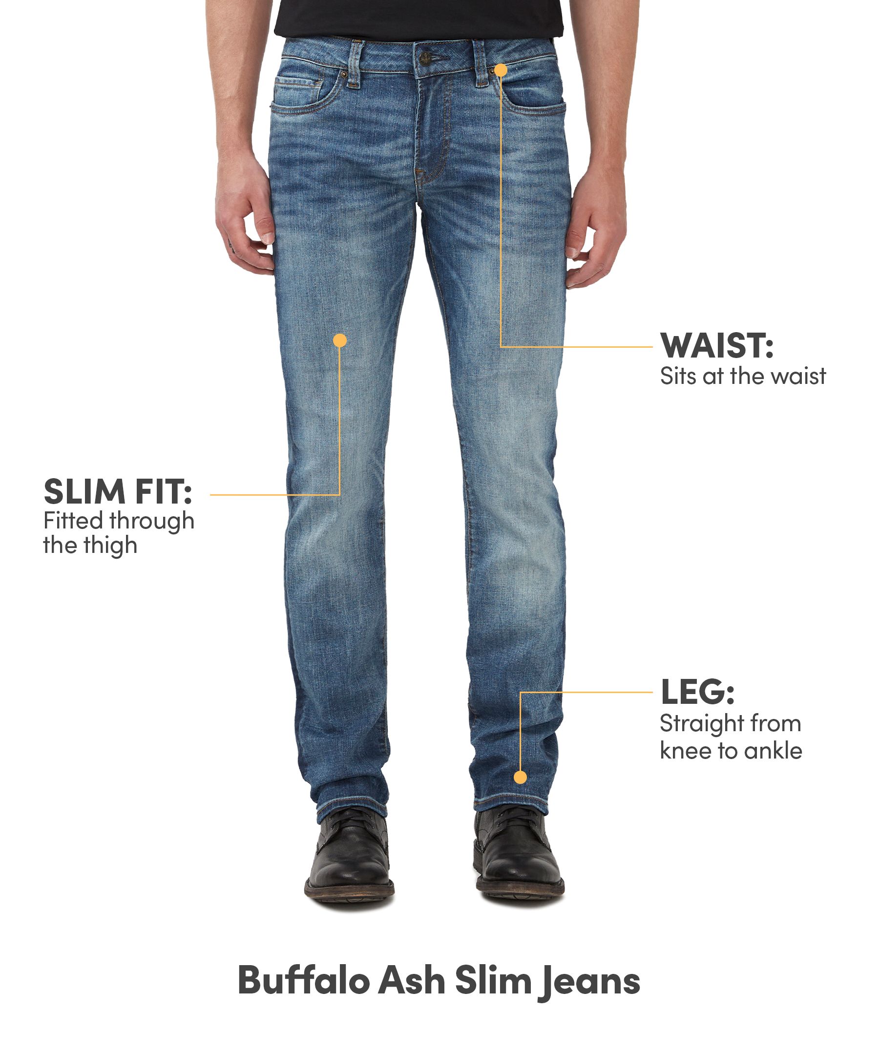 Buffalo Men's Ash Slim Fit Jeans