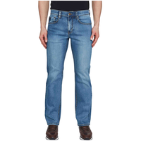 Lois Men's Brad L 5 Pocket Stretch Denim Straight Fit Stretch Jeans - Stonewash - ONLINE ONLY Front_Flat
