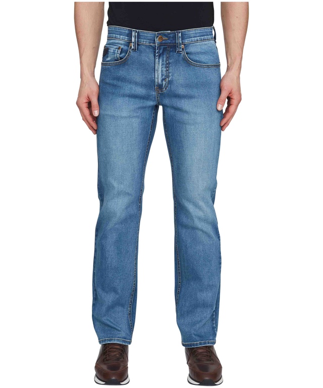 Jean extensible en denim extensible à coupe droite avec 5 poches pour hommes, Brad, Lois