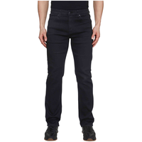 Lois Men's Brad Slim 5 Pocket Stretch Knit Denim Jeans - Black - ONLINE ONLY Front_Flat